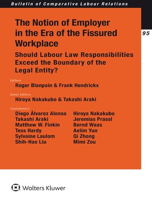cover image of The Notion of Employer in the Era of the Fissured Workplace